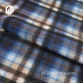 Print Check Design Brushed Velvet Fabric